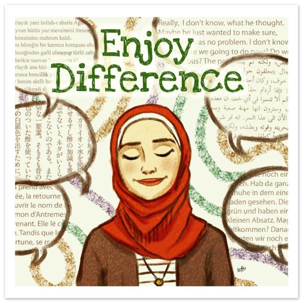 Enjoy Difference - Premium Matte Poster 40x40 cm